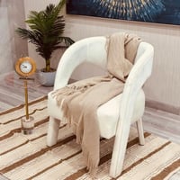 كرسي مفرد للمكتب وغرفة النوم ابيض قماش بتصميم مميز...