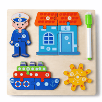 لعبة الألغاز الخشبية التعليمية – مهن وبيئات متنوعة