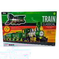 قطار مع مسار حجم كبير مع اضاءة و اصوات و دخان