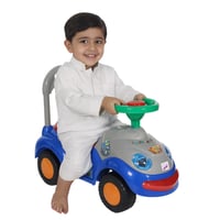 سيارة اطفال ركوب على شكل عيون لون أزرق بأصوات