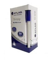 قلم حبر جاف أزرق عبوة 50 قلم (ماركة أطلس)