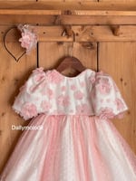 فستان وردي من 1 الى 5 سنوات