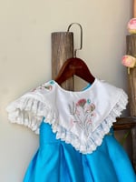 فستان ازرق من 9_12 شهر الى 4 سنوات