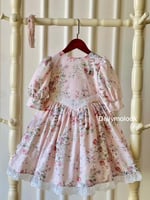 فستان وردي 2-6 سنوات