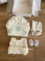 هدية مواليد-بناتي مقاس الفستان 0-3 شهور