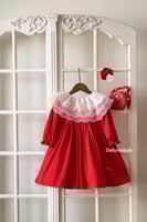 فستان 0-3الى 1 مع القبعه الفرنسيه من2الى 3 سنوات ب...