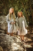 فستان رمادي مع جاكيت 2-10 سنوات