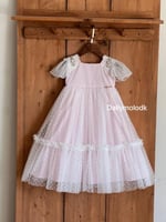 فستان وردي 1-4 سنوات