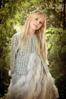 فستان رمادي مع جاكيت 2-10 سنوات