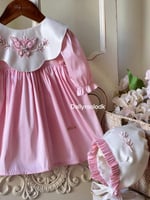 فستان 0-3 الى 1 سنه مع القبعه من2الى 3 سنوات بدون...