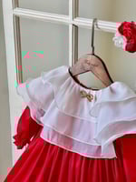 فستان احمر من 0-3 الى 3 سنوات بدون الملحقات