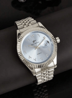 ساعة كوارتز بأرقام عربية بتقويم (عقرب دائري) للرجا...