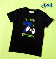 تيشرت تطريز عيد ميلاد بلايستيشن - Birthday Embroid...