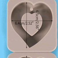 « قالب تعليقات شكل قلب مجوف »