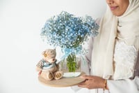 مزهرية جبسوفيليا ازرق