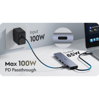 كودي - محول تايب سي 7 في 1 - رمادي