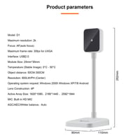 كاميرا للكمبيوتر - Kisonli D1 USB WebCam 2k for PC...