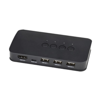 محول HDMI كيه في ام، مفتاح كيه في ام مع 4 منافذ US...