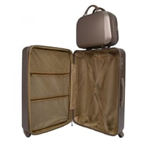 مورانو طقم شنط سفر فايبر بسحاب توسعة 4 قطع ذهبي