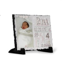 حجر معلومات الولادة بتصميم الزهور