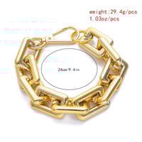 سوار للنساء جنزير سلسلة لون ذهبي شكل 1