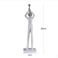 مجسم موسيقي بوق باللون الابيض