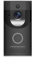 جرس الباب الذكي من باورولوجي بفيديو PSVDBBK - أسود