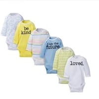 542- 6 قطع شبك ملونه أكمام تناسب الجنسين Words قطن...