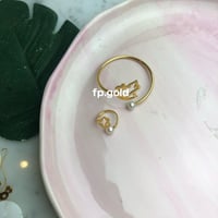 طقم اسواره مطلي ذهب مع لولو نحيفه مع خاتم