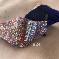 كمامة بعدة طبقات قماشية احمر وطوبي وازرق #24