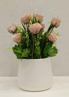 حوض بلاستيك ورد الارتفاع 40 سم العرض 25 سم