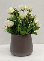 حوض بلاستيك ورد الارتفاع 40 سم العرض 25 سم