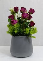 حوض بلاستيك ورد الارتفاع 40 سم العرض 25 سم