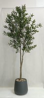 شجر صناعي حوض بلاستيك زيتون ارتفاع 200 سم العرض 65...