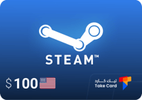 بطاقة ستيم امريكي 100$