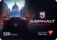 شحن 220 توكنز لعبة Asphalt 9 : Legends