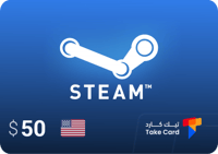 بطاقة ستيم امريكي 50$
