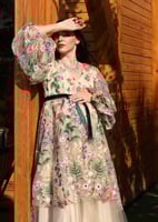 Luxury Flowers dress / Beige