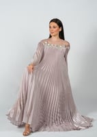 فستان سهره كلوش بتطريز ع الصدر