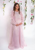 فستان اورقنزا راقي باكمام رفلز