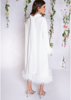 فستان اوف وايت ميدي بريش