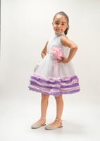 فستان بناتي من خامة التل الراقية بتصميم مميز وراقي