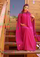 Elegant & simple dress / fuchsia