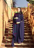 Luxury dress / navy blue