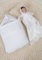 طقم استقبال اوف وايت ( فستان + المدس )