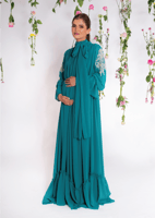 فستان تركواز فاخر