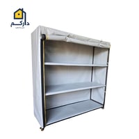 دولاب تخزين متنقل كبير PVC - رمادي