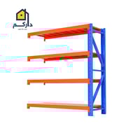 رفوف تخزين لون ازرق برتقالي 200 كيلو