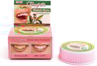 معجون أسنان بالأعشاب القرنفل تبييض الأسنان المضاد...