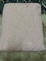 شرشف مطرز كامل سحاب قماش قطن منتش كم فرنسي الطول 1...